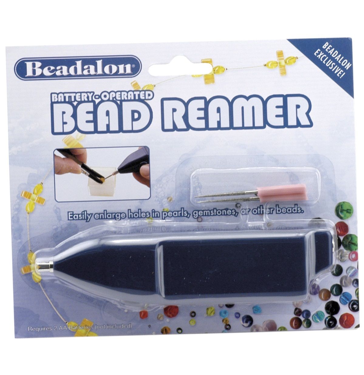 Batteriebetriebener Perlenbohrer + 2 Aufsätze (ohne Batterie)